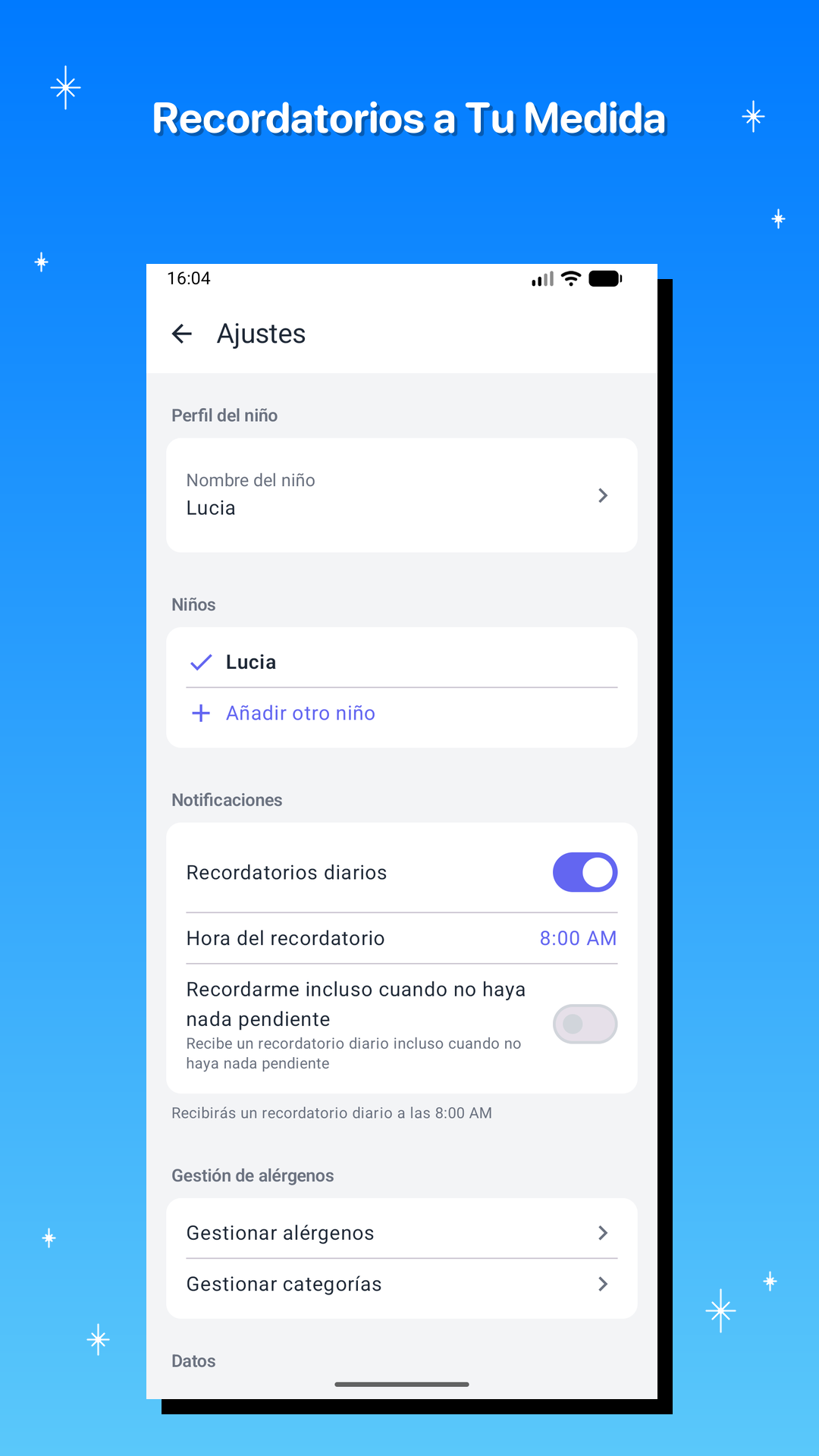 Recordatorios a Tu Medida