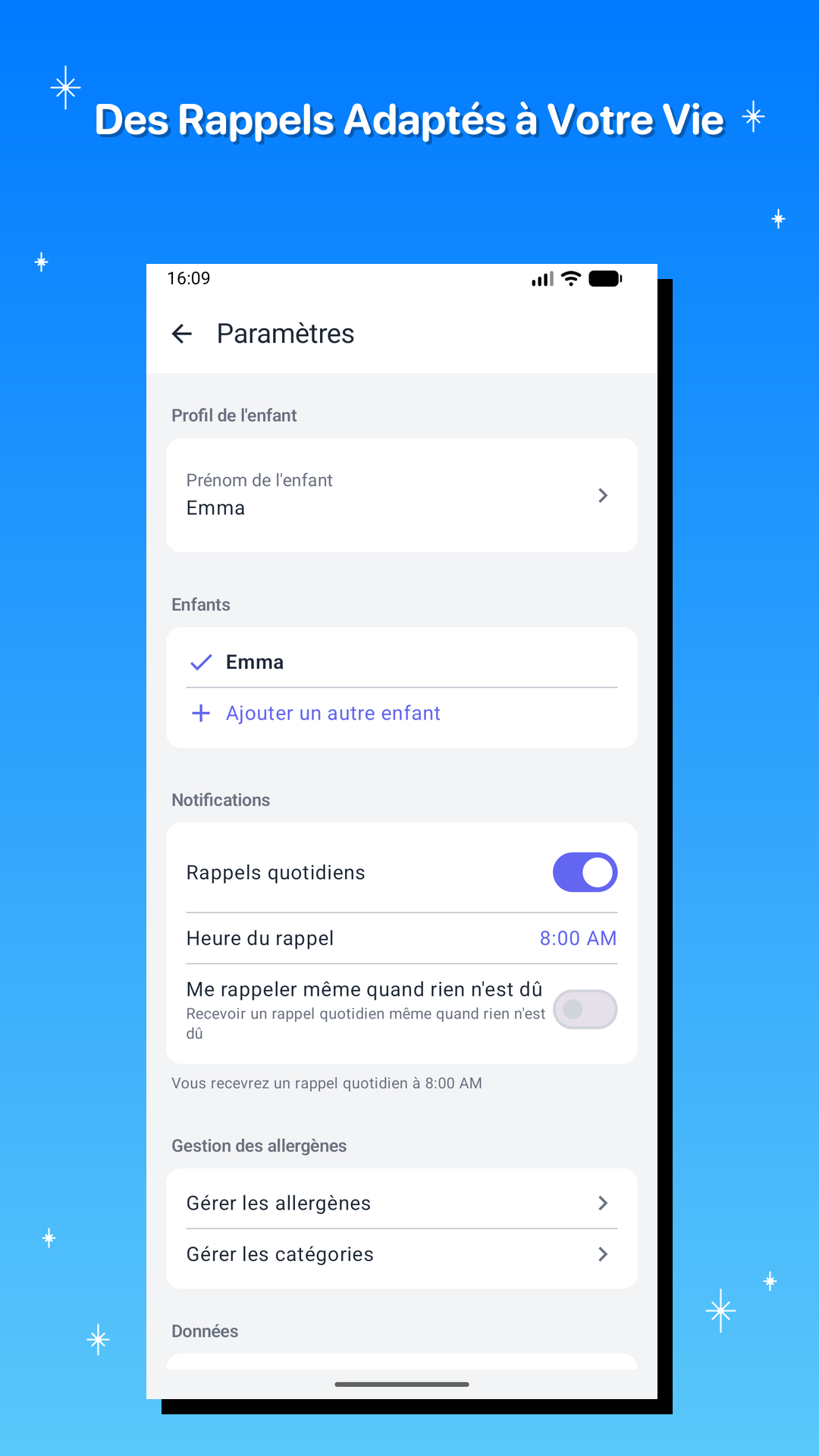 Des Rappels Adaptés à Votre Vie