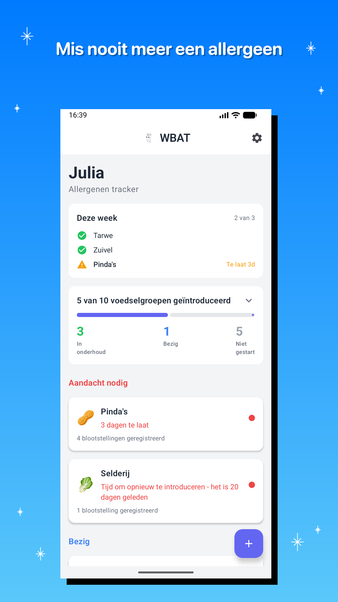 Mis nooit meer een allergeen