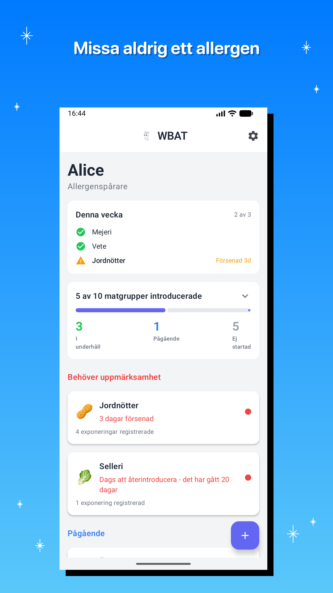Missa aldrig ett allergen